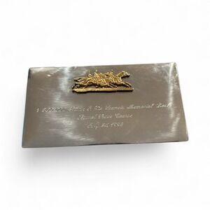 KIRK STIEFF PEWTER COMMEMORATIVE PLAQUE MEMORIAL DASH Laurel Race Course Horse